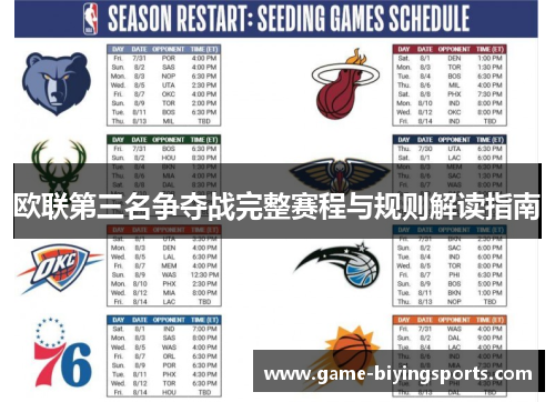 欧联第三名争夺战完整赛程与规则解读指南